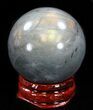 Flashy Labradorite Sphere - Great Color Play #37670-1